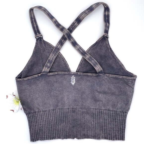 NEW Free People Good Karma Crop Tank in Graphite, M/LG - Picture 7 of 13